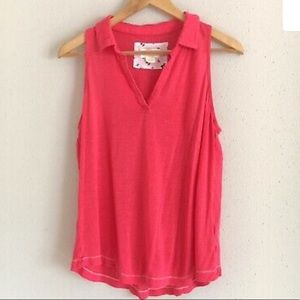 Anthropologie Maeve Sleeveless Collar in Pink